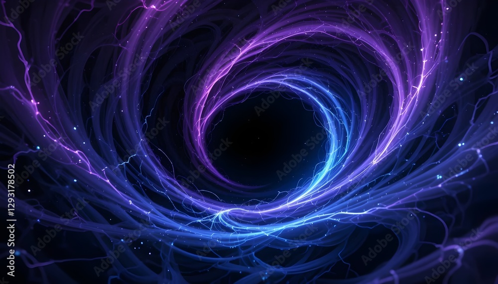 Naklejka premium Cosmic Gravitational Pull Abstract Space Background