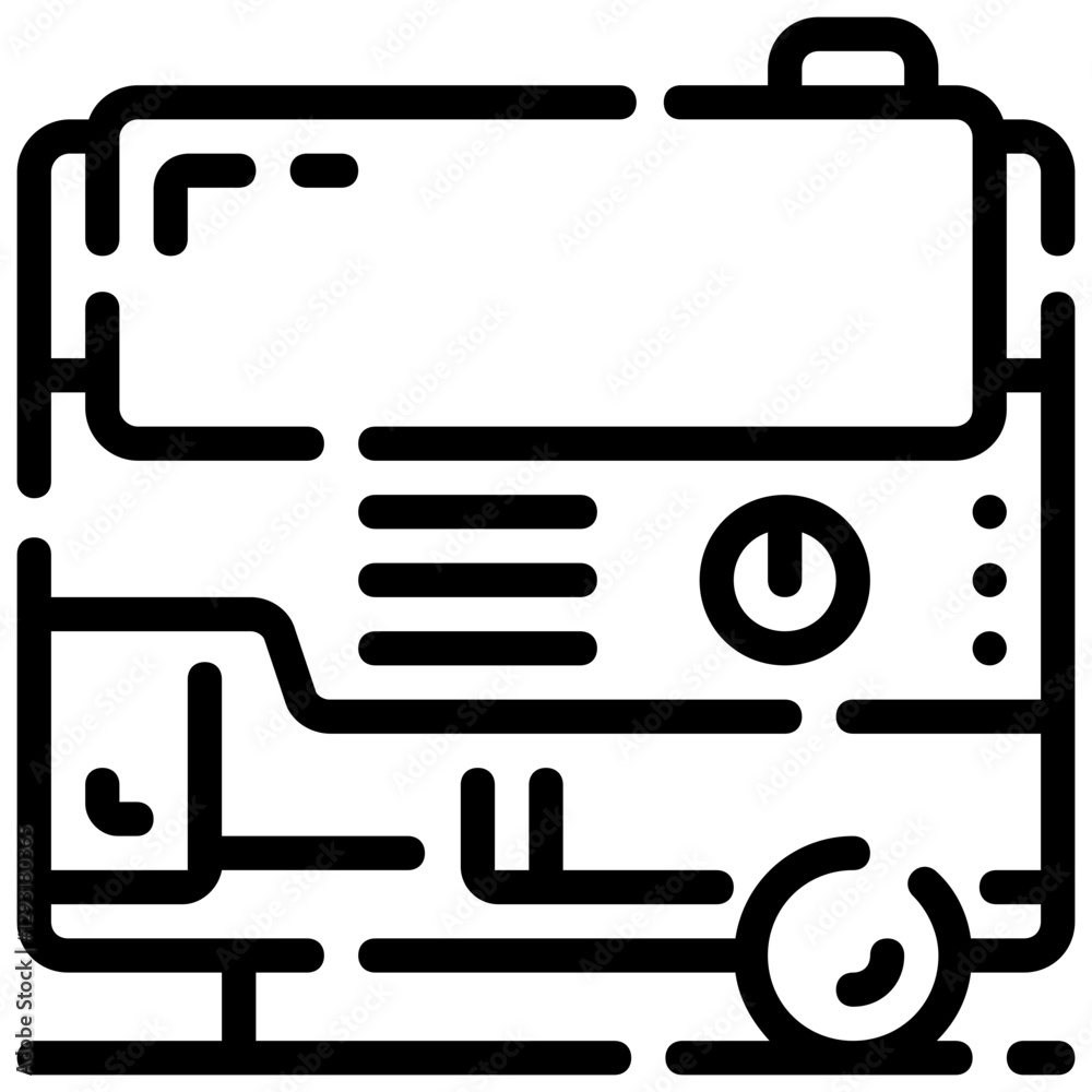 generator vector outline icon generator vector outline icon