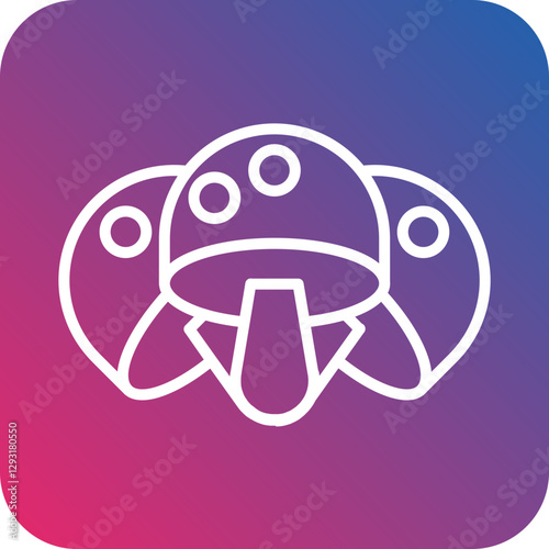 Mushroom Vector Icon Style