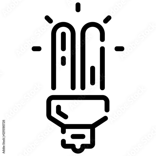 saving bulb vector outline icon