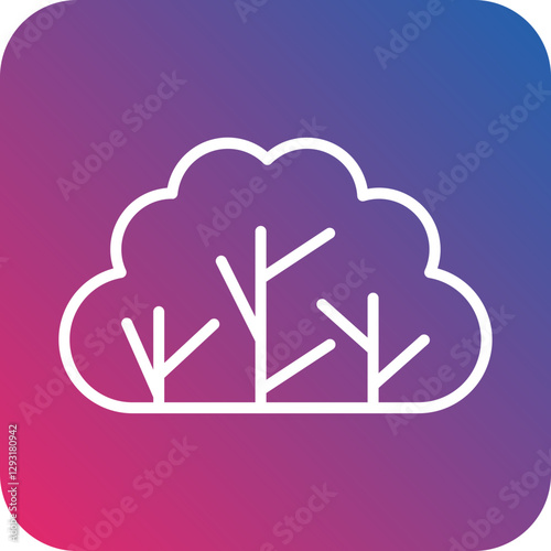 Shrub Vector Icon Style