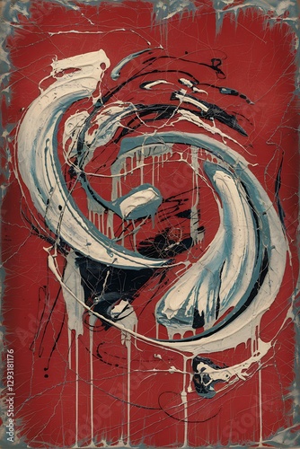 Abstract red background, vintage texture