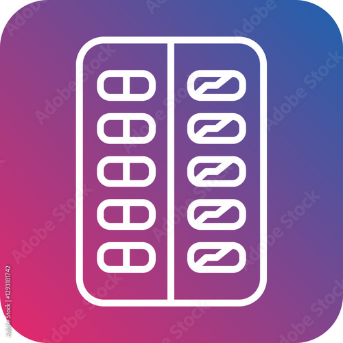 Nicotine Gum Vector Icon Style