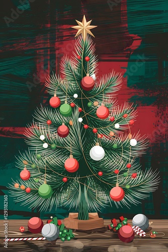 Grunge, abstract background for christmas illustrations