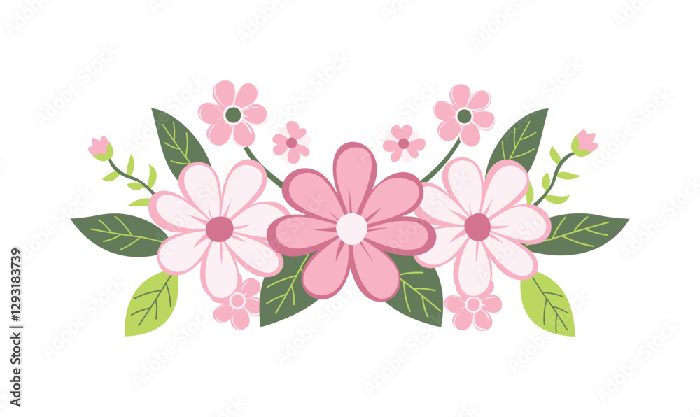 Beautiful Romantic Pink Floral Flower Crown Arrangements Decoration Beautiful Romantic Pink Floral Flower Crown Arrangements Decoration
