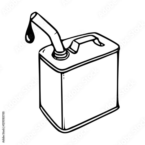 outline drawing of oil can