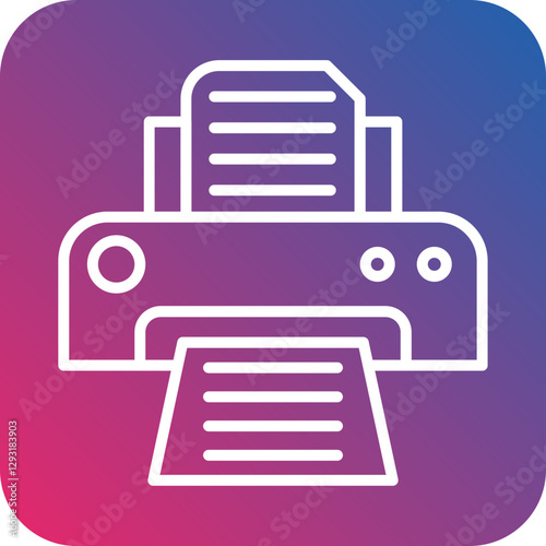 Printing Service Vector Icon Style