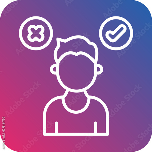 Decision Making Vector Icon Style