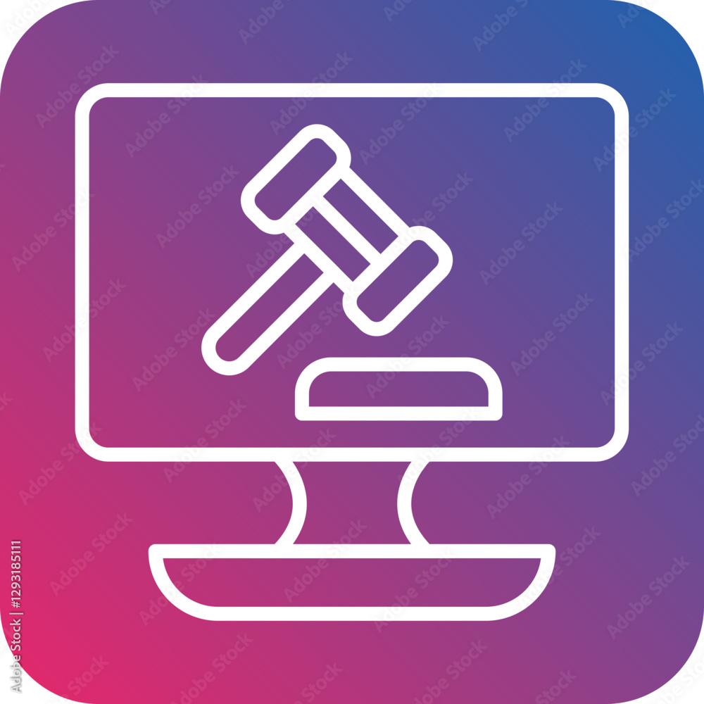 Auction Vector Icon Style Auction Vector Icon Style