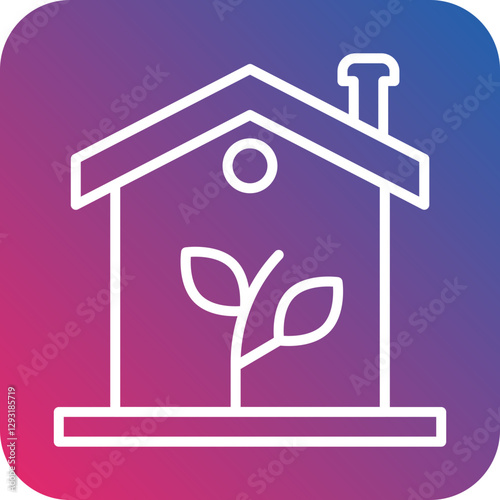 Greenhouse Vector Icon Style