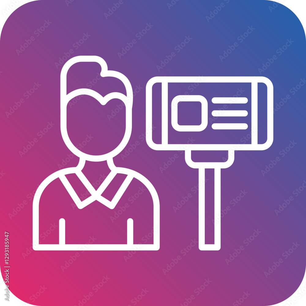 Male Vlogger Vector Icon Style Male Vlogger Vector Icon Style