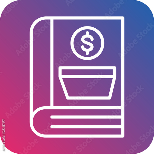 Saving Book Vector Icon Style