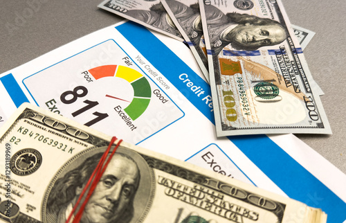 report credit score banking borrowing application risk form document loan business market policy deployment data check workplace concept 