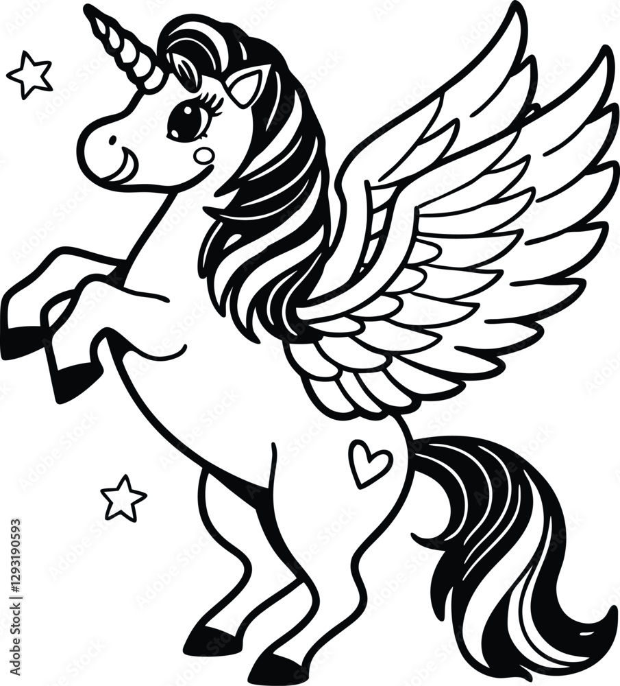Cute horse Unicorn illustration vector art Cute horse Unicorn illustration vector art