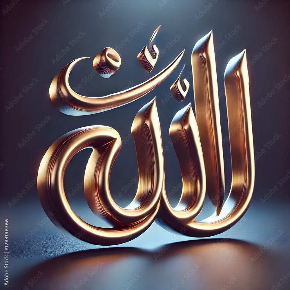 An artistic Arabic calligraphy design An artistic Arabic calligraphy design