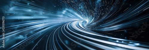 Hyperspace Tunnel - Futuristic Abstract Art