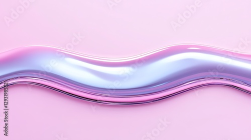 Smooth Abstract Flowing Lines in Soft Pink and Blue Colors for Elegant Background Design