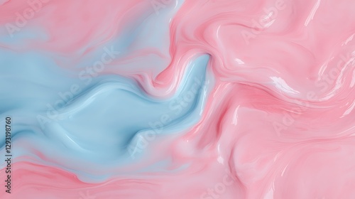 Smooth Abstract Swirls of Pink and Blue Understanding Color Gradients in Textured Liquid Formations