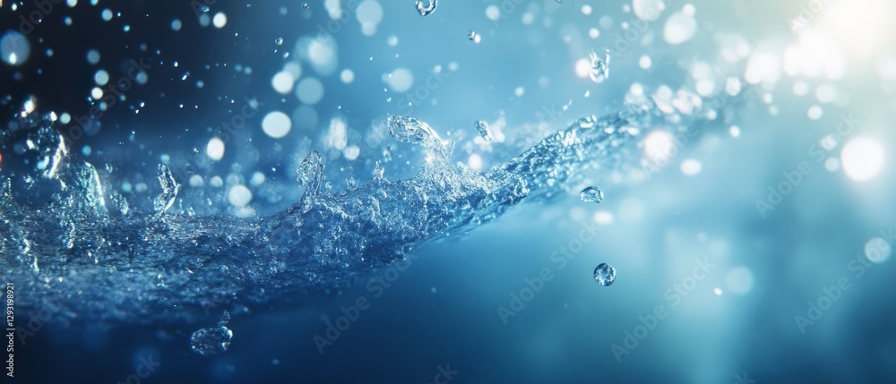 A splash of water with a lot of droplets A splash of water with a lot of droplets