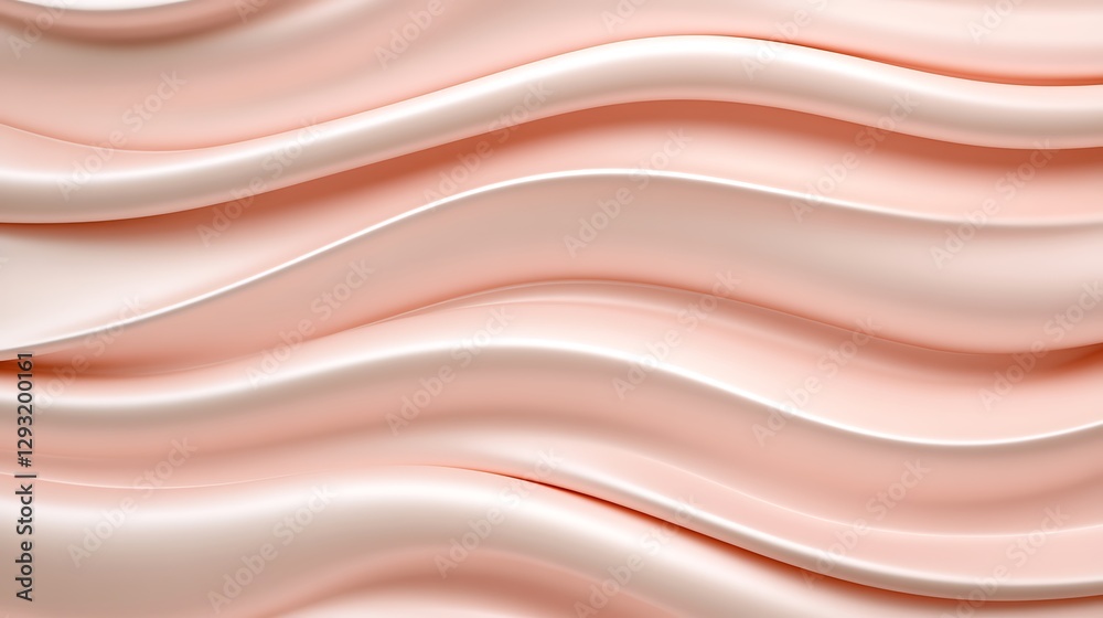 Fototapeta premium Smooth and Flowing Abstract Background With Gentle Curves in Soft Shades of Pink and White