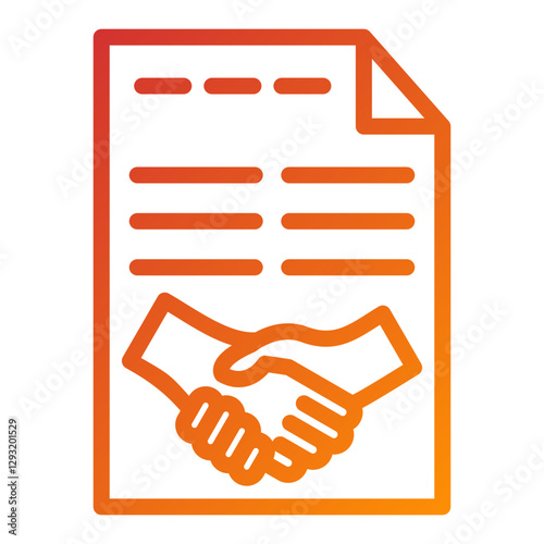 Vector Design Agreement Icon Style