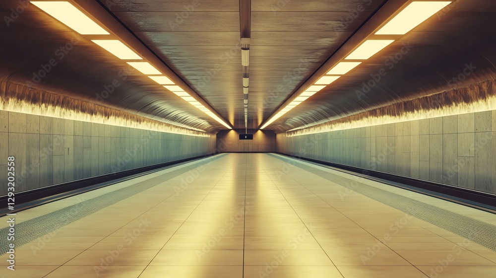 A blank billboard mockup in a subway station, representing an indoor-outdoor city light mall shop advertising template A blank billboard mockup in a subway station, representing an indoor-outdoor city light mall shop advertising template