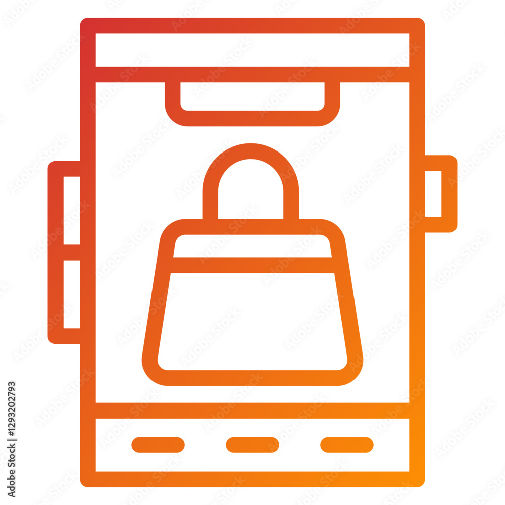 Vector Design Mobile Shopping Icon Style Vector Design Mobile Shopping Icon Style