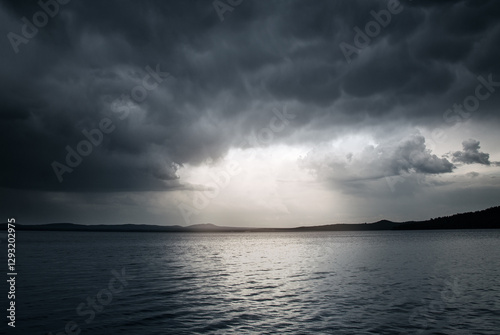 storm clouds over the sea