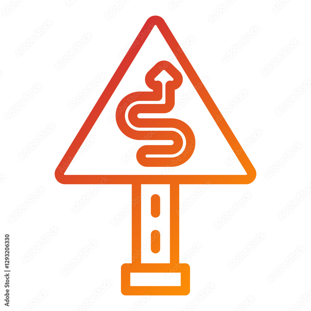 Vector Design Zig Zag Road Icon Style Vector Design Zig Zag Road Icon Style
