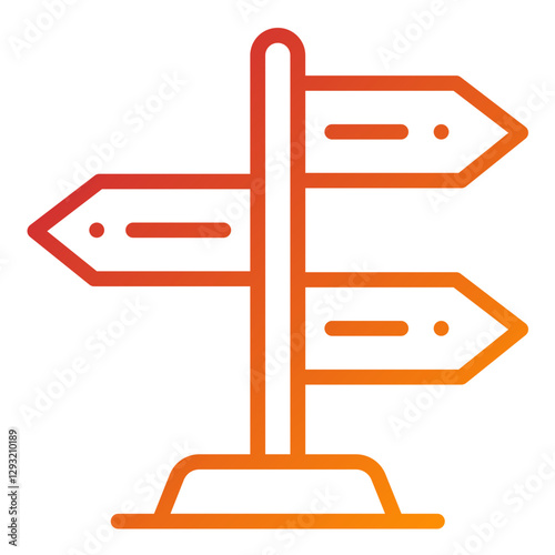 Vector Design Direction Sign Icon Style