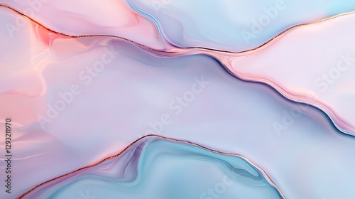 Soft Fluid Abstract Background with Gentle Waves and Delicate Colors in Pastel Hues for Creative Projects