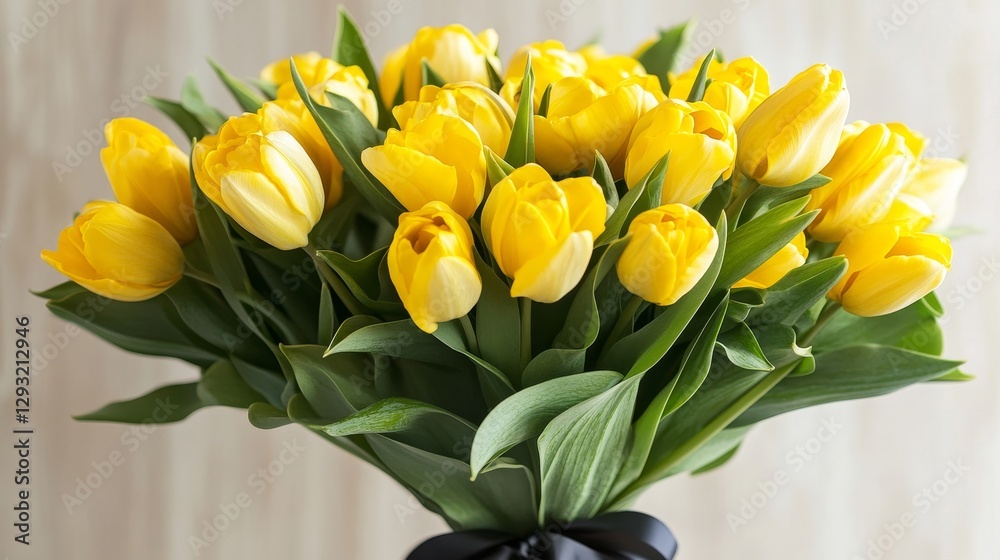 Stunning Yellow Tulip Bouquet: A Springtime Delight Stunning Yellow Tulip Bouquet: A Springtime Delight