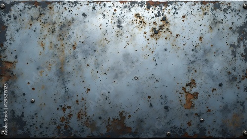 Weathered Rusty Metal Panel with Corrosion and Industrial Texture