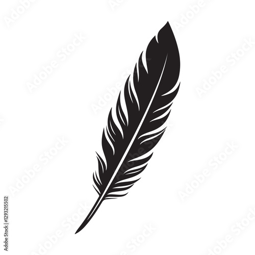 Silhouette of a Simple Feathered Arrow clipart