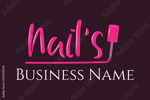 Nail Studio Logo Template. Nail artist logo template