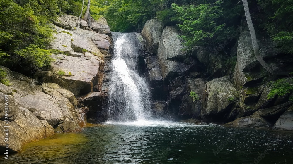 Naklejka premium Waterfall in the forest