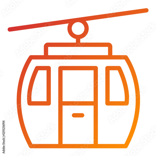 Vector Design Cable Car Icon Style