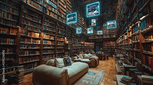 Towering Bookshelves in a Digital Library
