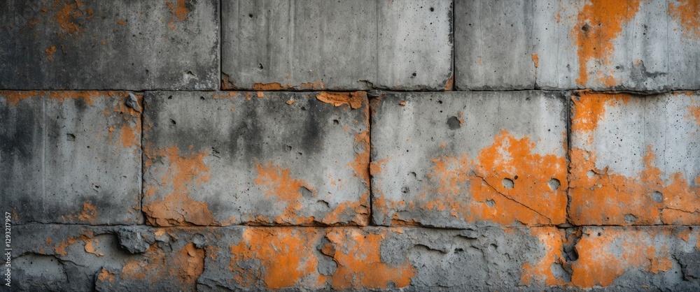 Aged concrete wall texture with orange peeling paint showcasing a vintage industrial background for design and artistic projects. Aged concrete wall texture with orange peeling paint showcasing a vintage industrial background for design and artistic projects.