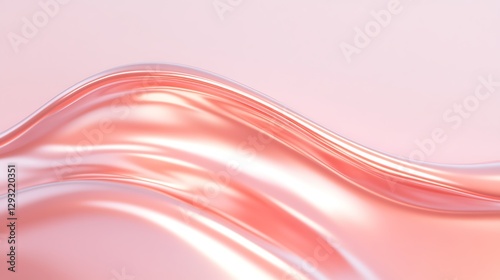 Soft Pink Fabric Waves with Smooth Texture and Gentle Curves for Abstract Background or Design Elements