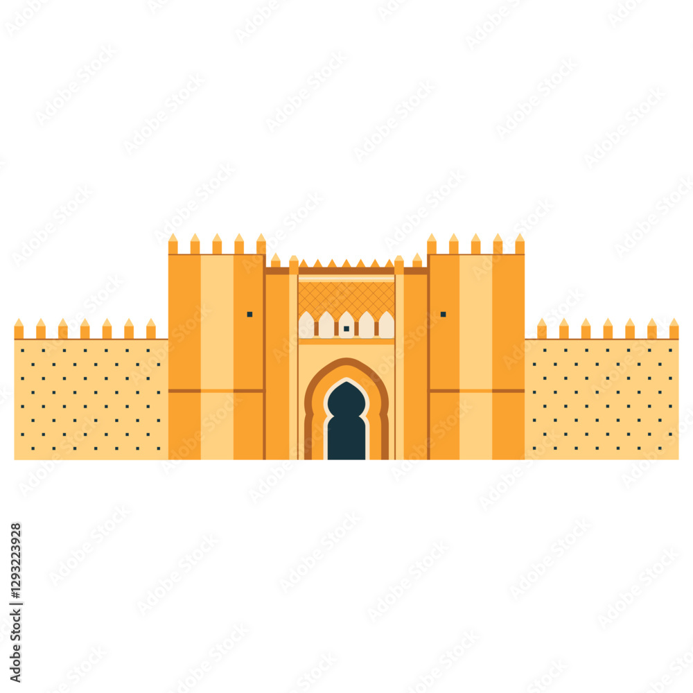 Kasbah of the Udayas fort in Morocco