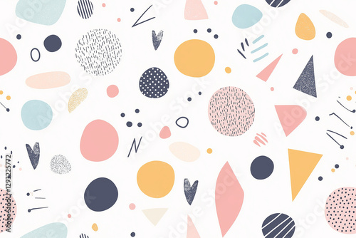 Seamless vector Easter pattern with eggs, a sweet floral design for textile decoration