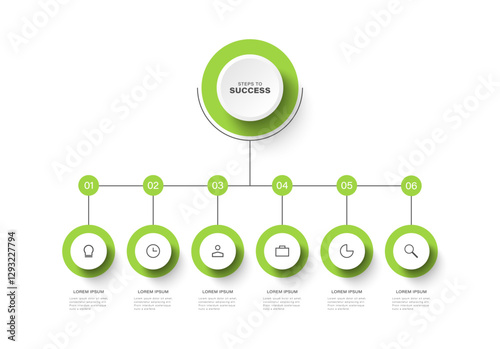 Infographic 6 options design elements for your business data.