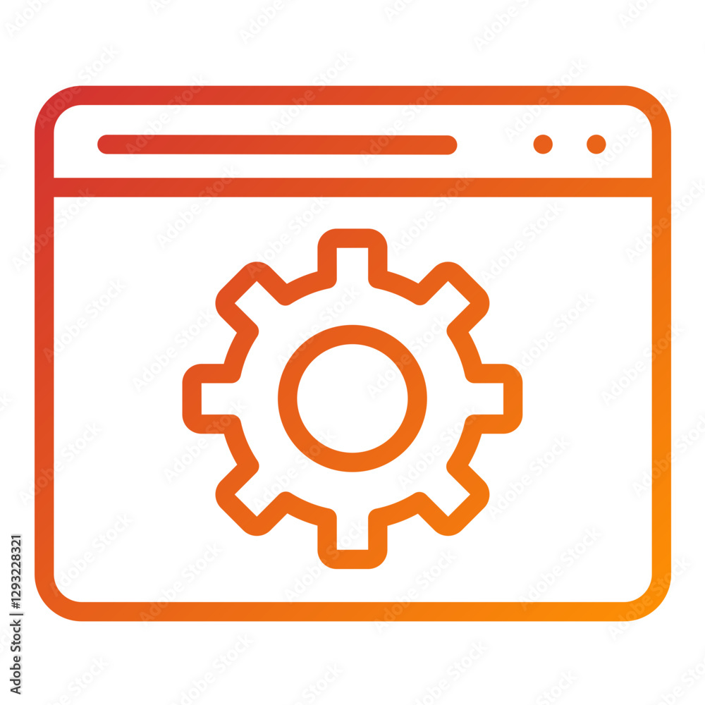 Vector Design Browser Setting Icon Style Vector Design Browser Setting Icon Style