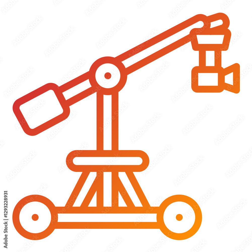 Vector Design Camera Crane Icon Style Vector Design Camera Crane Icon Style