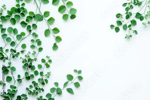 Moringa Leaves. Fresh Green Leafy vegetable on Isolated White Background