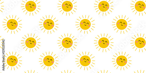 Cheerful sun patterns brighten up any space for a joyful atmosphere during summertime or festive occasions