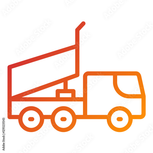 Dump Truck Vector Design Icon Style