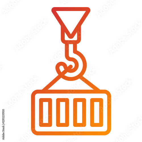 Crane Pulley Vector Design Icon Style