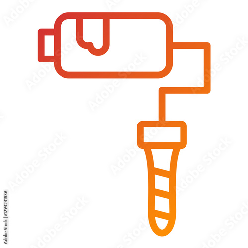 Paint Roller Vector Design Icon Style